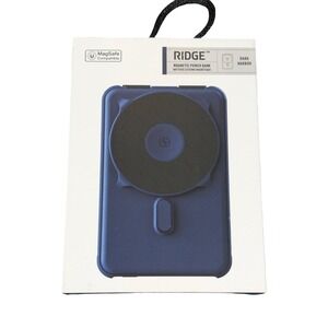 Qq3U Ridge Magnetic Power Bank 10,000mAh Magsafe  In Dark Harbor Blue Used Great